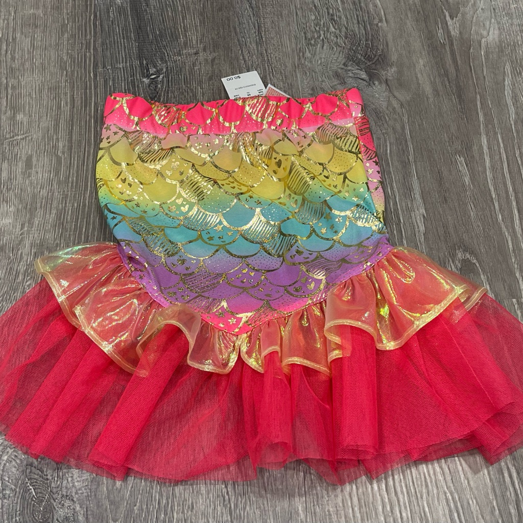 New Cat & Jack Swim Skirt Mermaid Colorful 18 Months C26